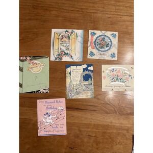 A Lot Of Six Vintage Birthday Cards 1930S‎